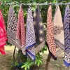 Wool Cashmere Cotton Yarn Blend Triangle Scarf, Wool Small Scarf, Winter Bandana, Hand Knit Small Scarf, Cozy Neck Scarf, Christmas Gift