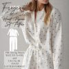 Warm pajamas, Women’s warm pajamas, Cotton pajamas, Natural pajamas, Floral flannel pajamas, Organic cotton, Flannel pajama, 100% Cotton