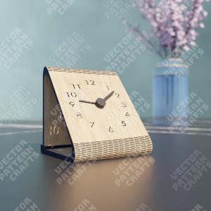Wooden table clock laser cut file svg Glowforge decorative table clock svg cricut Wooden table clock numbers dxf cnc vector pattern