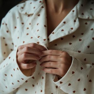 Warm pajamas, Pajamas with hearts, Flannel pajamas, Cozy pajamas, Winter sleepwear, Women’s pajamas, Cotton pajamas, Natural cotton pajamas