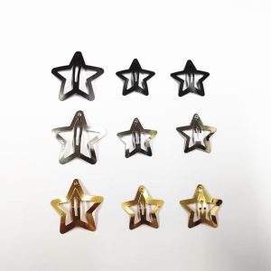 10pcs/lot  3.2/4.2cm silver/golden/black New star hair clip sweet cool bb clip bangs clip women diy handmade hair accessories materials