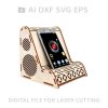 Laser cut phone stand svg template Glowforge phone stand svg cricut Wood cell phone holder vector cnc pattern laser cut wood model template