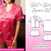 2025 Spring Autumn Women’s Pajamas Set Cute Long Sleeve Crepe Sleepwear Ladies Casual Cardigan Pijamas Student Homewear Clothing