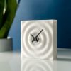 Mini Desk Clock, Home Decor, Table Clock, Wood Desk Clock, Natural Wood Resin Clock, Office Desk Decor, Unique Wooden Resin Clock, Gift