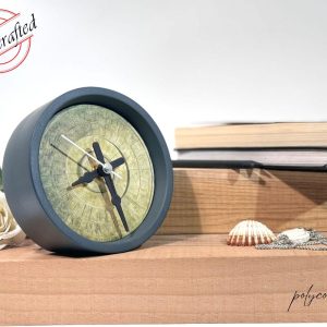 Concrete Tabletop Clock, Silent Mechanism, Modern & Rustic Desk Decor, Handmade Resin Tabletop Clock, Gift, Office Desk Clock,Unique Decor