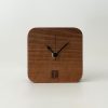 Handmade Concrete Table Clock – Burgundy Desk Clock for Office, Bedroom & Kitchen – Modern Minimalist Tabletop Clock – Unique Gift for Him