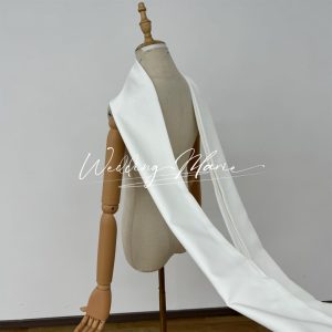 Ivory Satin Neck Scarf, Wedding Dress Scarf, Double-layer Satin Scarf, Bridal Gown Accessories, Support Custom