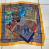 100% Mulberry Silk Scarf – Emperor’s painting “Auspicious Crane Art” & A Thousand Li of Rivers and Mountains