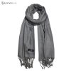 Linen Scarf Women, mens scarf, linen wrap, linen gift, softened linen scarf with fringe and finished hem in 31 colors.