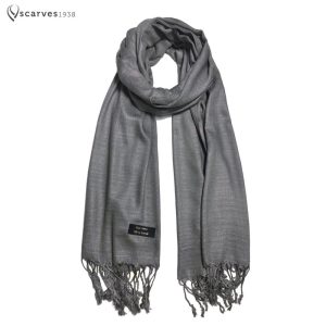 Smoke Gray Raw Thai silk Scarf Gift for her woman’s scarf Soft touch Spring scarf Handmade scarf elegant man scarf Gray scarves Head Covers