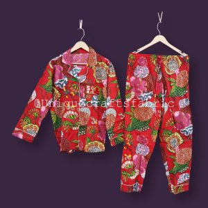 Beautiful Red Fruit Print Soft And Comfy PJ Set, Pajama Set for Women’s, Summer Sleepwear, Bridesmaid Pajamas, Lounge Set, Gift for Her