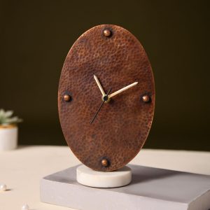 Brass Table Clock, Silent Desk Clock in vintage style, Unique Desk Clock, Timeless Addition to Your Space for Home Decor, Limited Edition,
