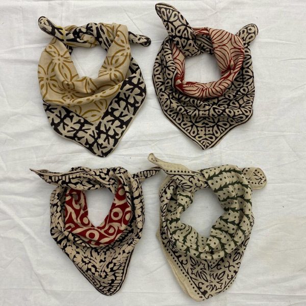 Set of 4 Organic Cotton Bandana Moselle Bandana Scarf Paisley Design Scarf Vibrant Color High-Quality Winter Scarf Unique Design