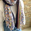 Pre Tied Chemo Head Scarf~Women’s Cancer Scarves~Chemo Hats~Caps~Turbans~Chemo Gifts~Boho Indigo Tie Dyed Jersey Knit Scarf#2220