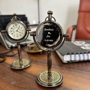 Custom Engraved 20th Anniversary gift – Personalized desk clock gift – Tally Marks engraved, Anniversary Gift for Husband, Boyfriend, Wife