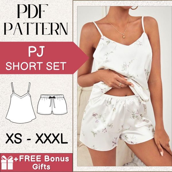 Women Sewing Patterns Pajama, Pajama Pants Sewing Pattern, Pajama Pattern, Sewing Patterns Women, Nightwear Sewing Pattern for Women PDF