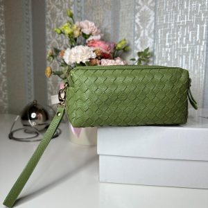 Sage green bag , Evening bag ,  Handmade bag , Woven clutch , Cosmetic pouch, Zipper pouch, Convertible bag, Women accessories