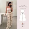 Cotton Loose-fitting Pajama Set,White Long-Sleeve Shorts Pajama Set,Cotton Party Pajamas Loungewear, Fashionable Women’s Pajamas