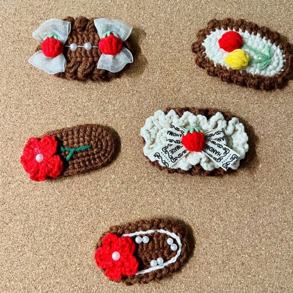 Handmade Crochet Hair Clips – Cute Hair Accessories Hairpin – Perfect Gifts