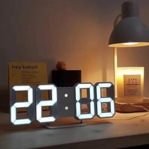 3D LED Digital Clock – Modern Wall Clock for Living Room, Bedroom & Office – Stylish Desk or Wall Decoration – Perfect Gift Idea