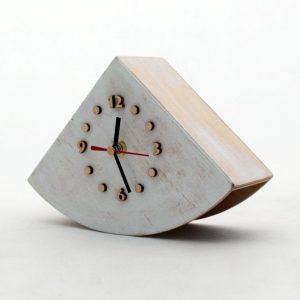 NO TICKING White Desk Clock, Handmade Wood clock Rustic style, Shabby chic Table clock, Quiet / Silent clock, Wedding gift, Desk decor
