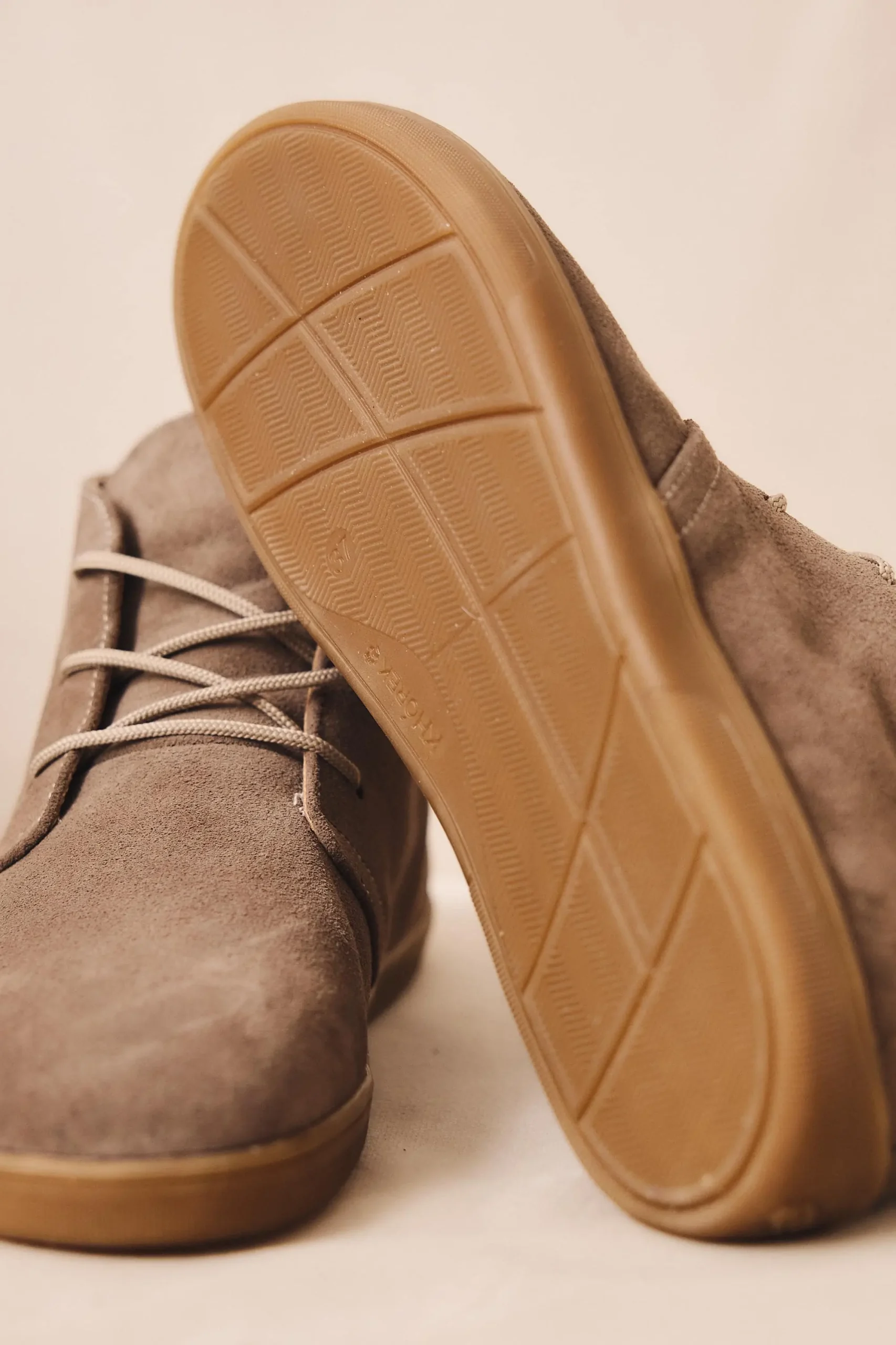 Barefoot Boots Gray Suede Ankle Boots With Wide