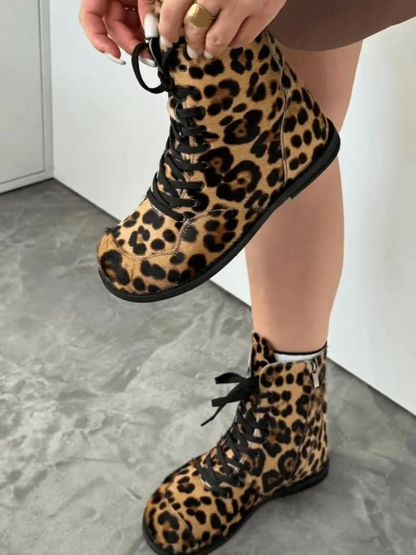 Custom Anatomical Lace Up Boots Handmade Leather Or